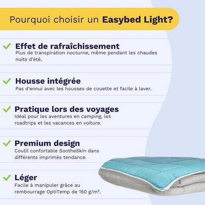 Zelesta Easybed Light - Gris clair & Vert de mer