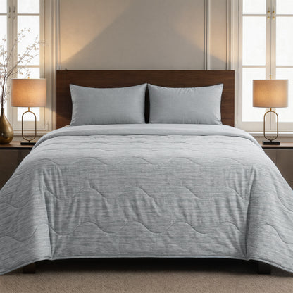 Zelesta Spécial Mix Fraîcheur Couette Été - Lin Gris Chaud