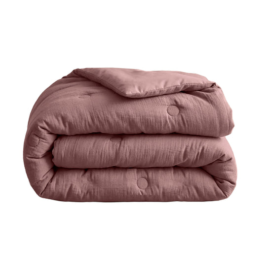 Zelesta Deluxe Couette Mousseline de Coton - Vieux Rose