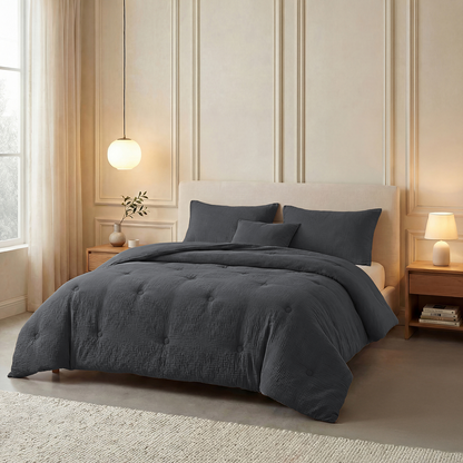 Zelesta Deluxe Couette Mousseline de Coton - Anthracite