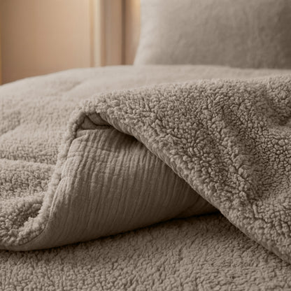 Zelesta Spécial Teddy Mousseline de Coton Couette - Taupe