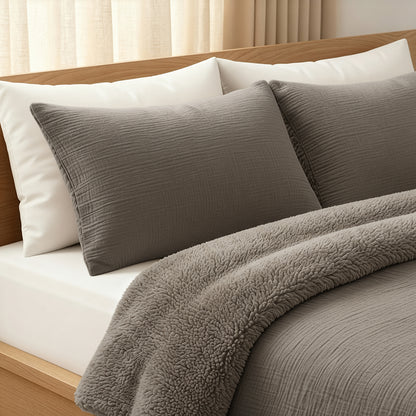 Zelesta Spécial Teddy Mousseline de Coton Couette - Taupe