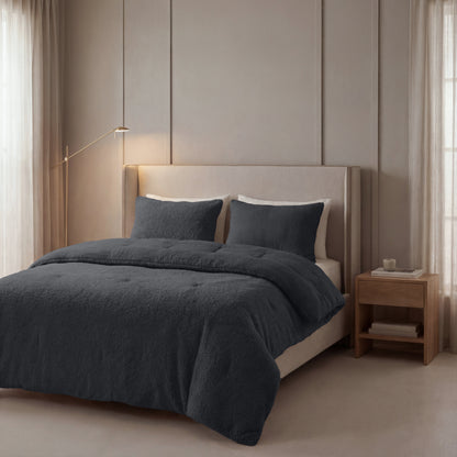 Zelesta Spécial Teddy Mousseline de Coton Couette - Anthracite