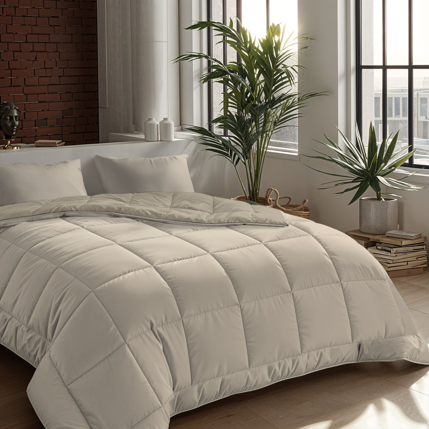 Zelesta Comfort Duo Taies d'Oreiller - Set de 2 - Taupe