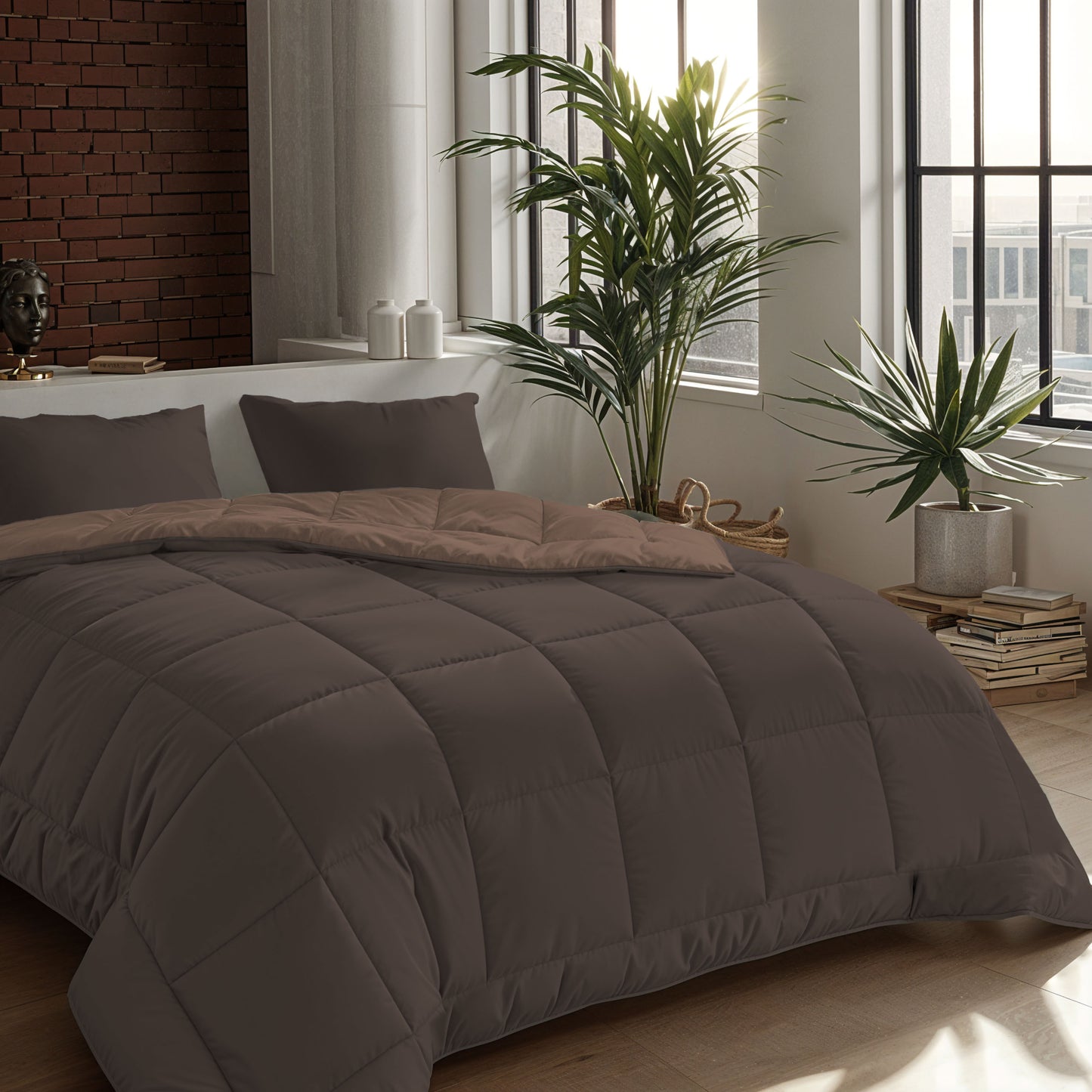 Zelesta Comfort Duo Taies d'Oreiller - Set de 2 - Brun Chocolat