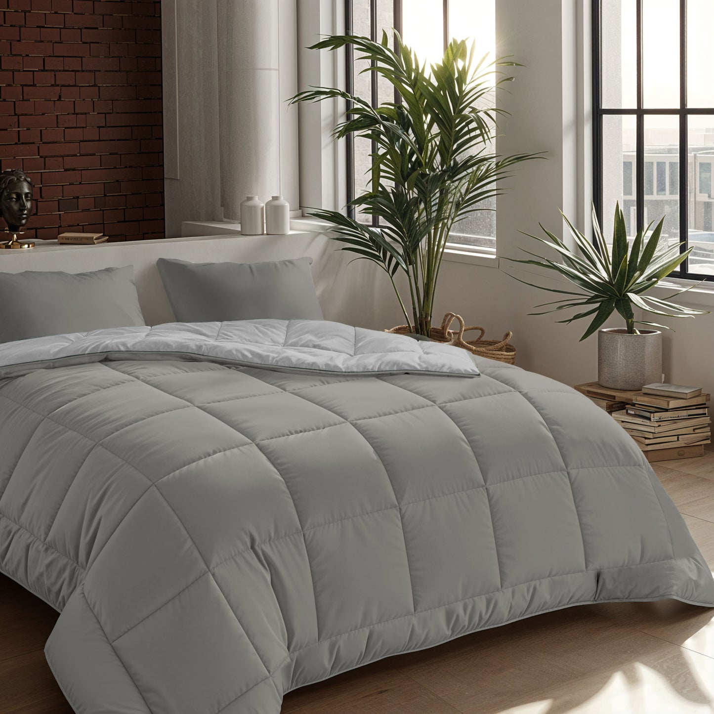 Zelesta Comfort Duo Couette Été - Gris & Gris Doux