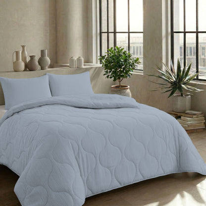 Zelesta Spécial Mousseline Couette Été - Bleu Glacier