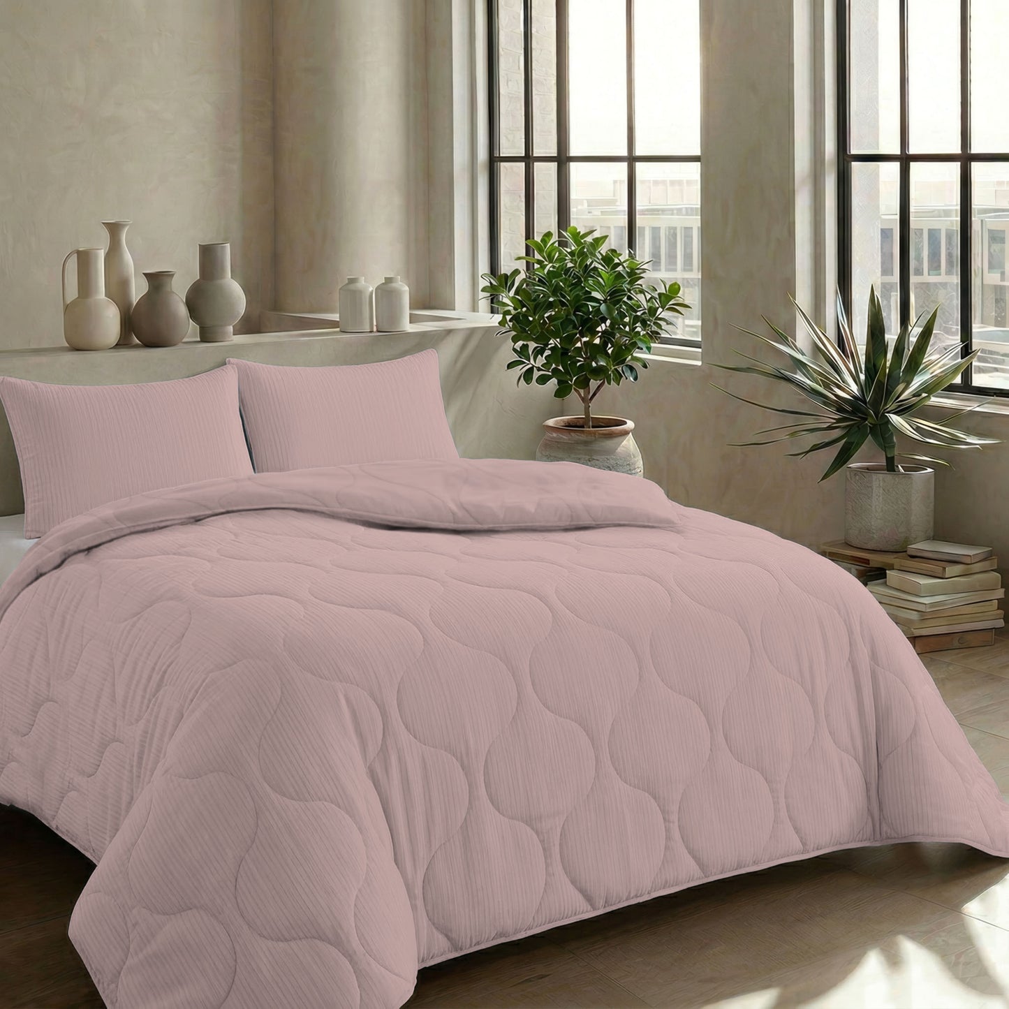 Zelesta Spécial Mousseline Couette Été - Rose Doux