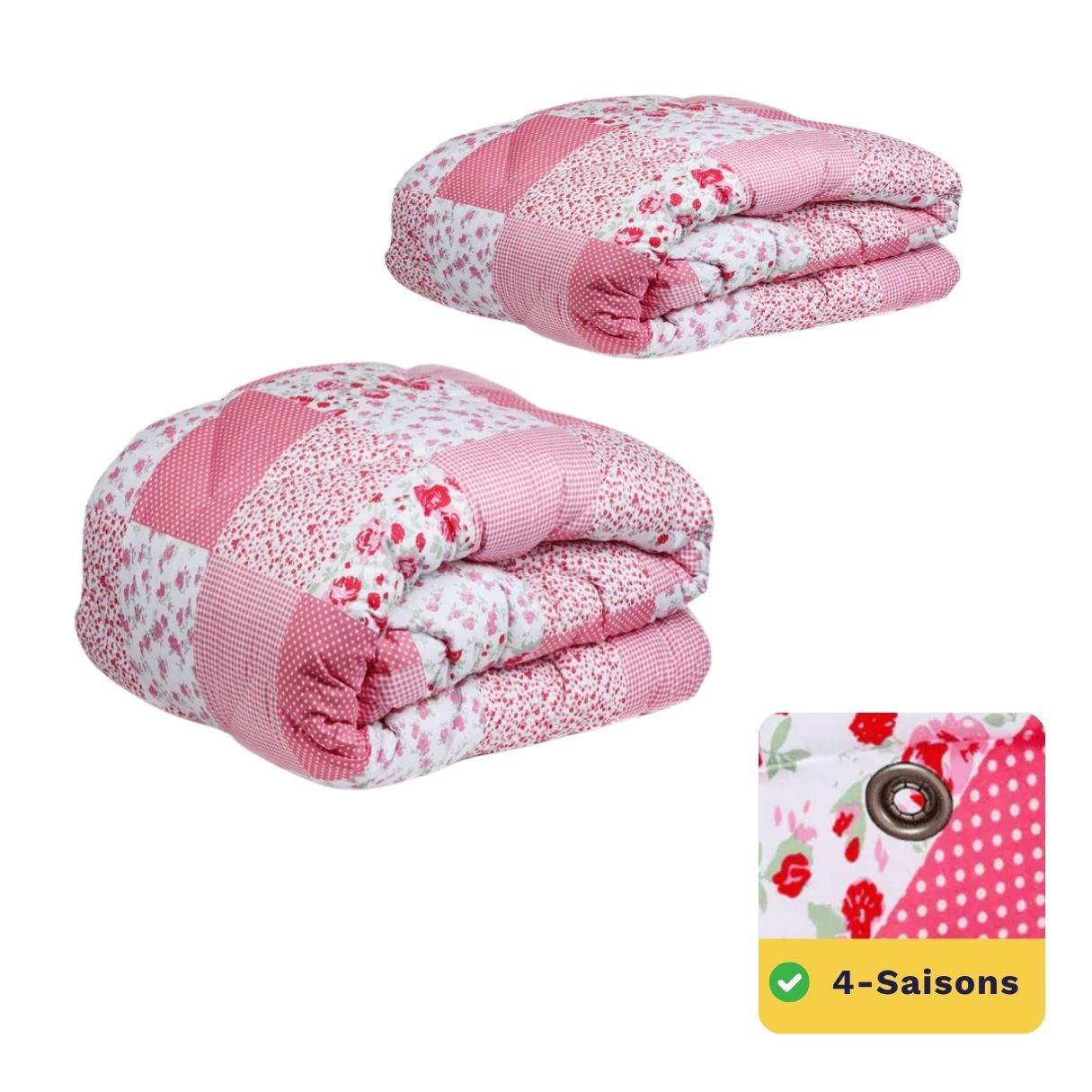 Zelesta Wonderbed 4 Saisons Double - Patchwork Rose