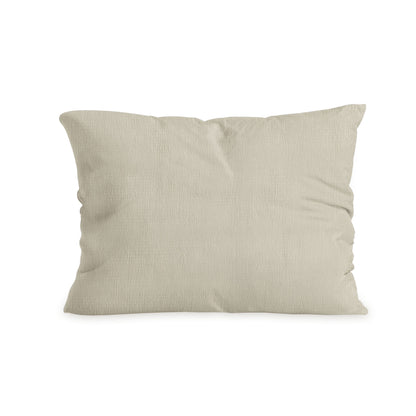 Zelesta Spécial Seersucker Taies d'Oreiller - Set de 2 - Beige au Lait d'Amande