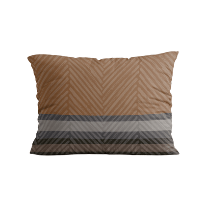 Zelesta Comfort Design Taies d'Oreiller - Set de 2 - Rayures Marrons