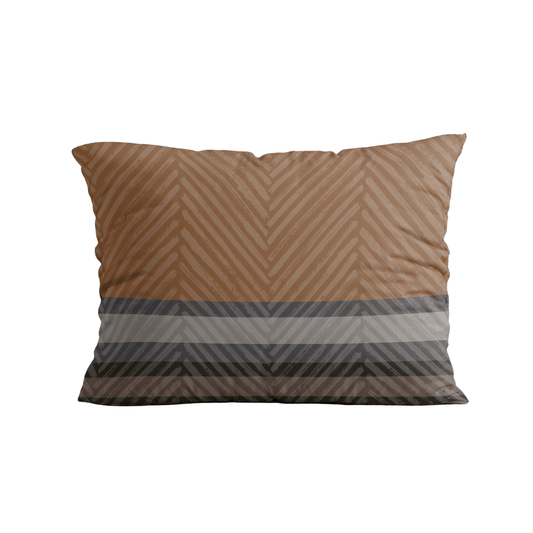 Zelesta Comfort Design Taies d'Oreiller - Set de 2 - Rayures Marrons
