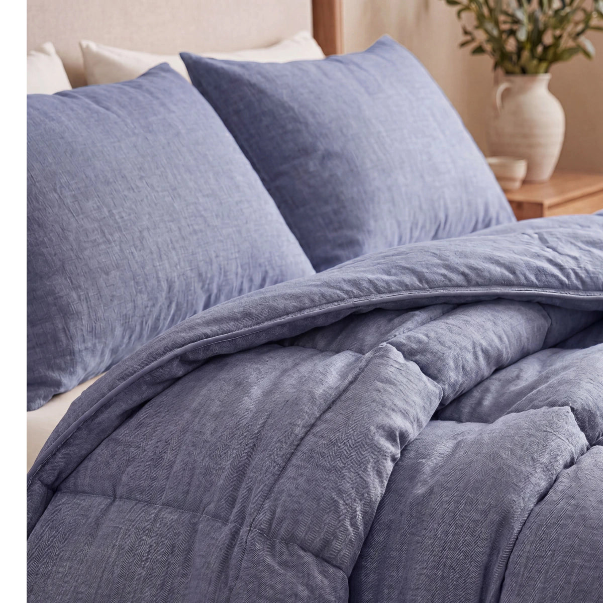 Zelesta Comfort Structure Couette Été - Bleu Jean