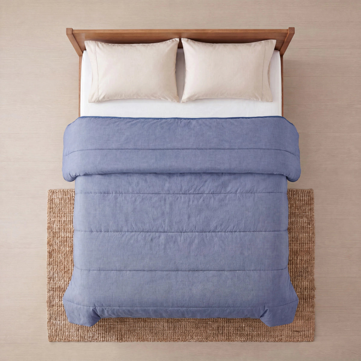 Zelesta Comfort Structure Couette Été - Bleu Jean