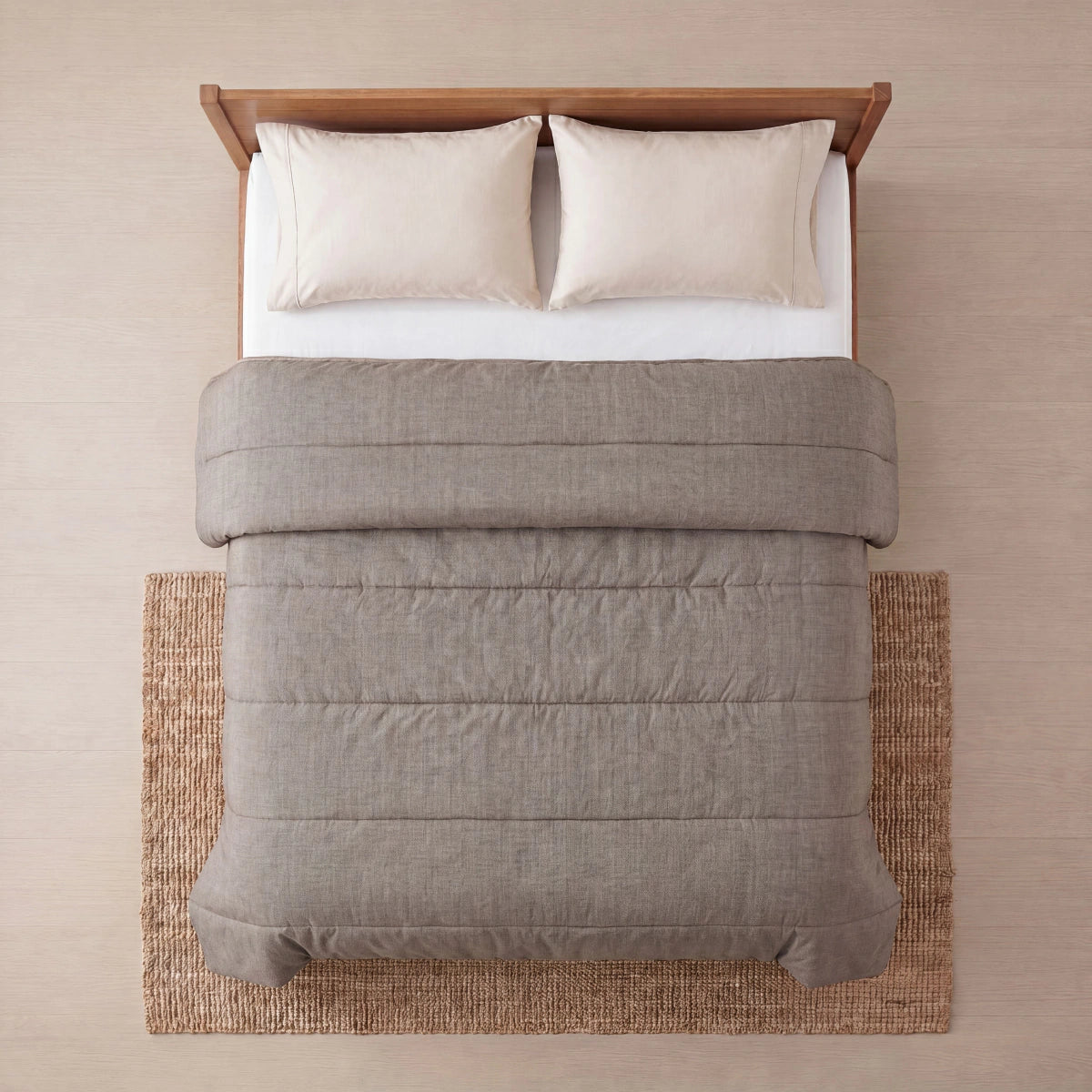 Zelesta Comfort Structure Couette Été - Gris Clair Anthracite