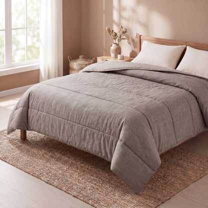 Zelesta Comfort Structure Couette Été - Gris Clair Anthracite