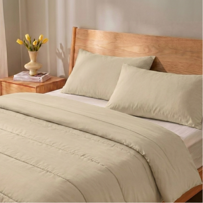 Zelesta Comfort Unie Couette Été - Sable Chaud
