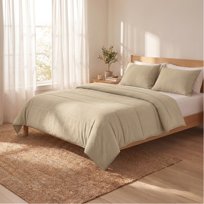 Zelesta Comfort Unie Couette Été - Sable Chaud