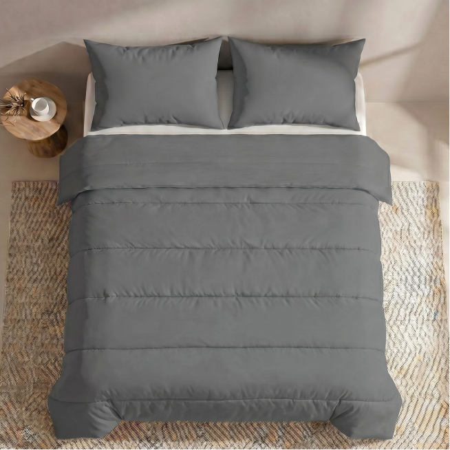 Zelesta Comfort Unie Couette Été - Gris Ardoise