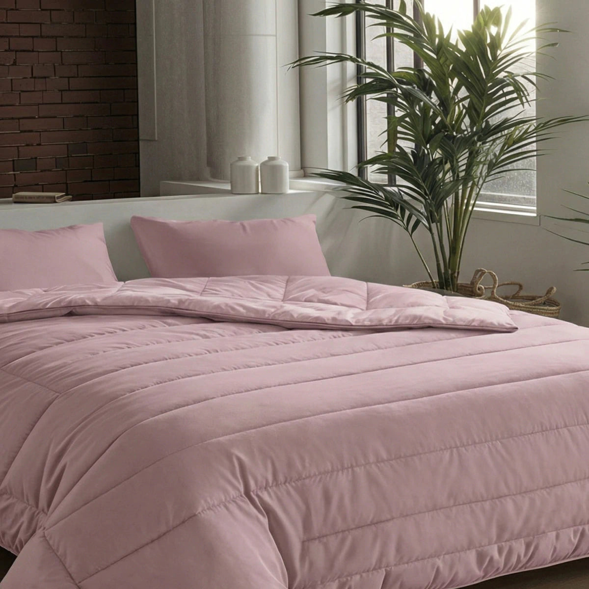 Zelesta Comfort Unie Couette - Vieux Rose