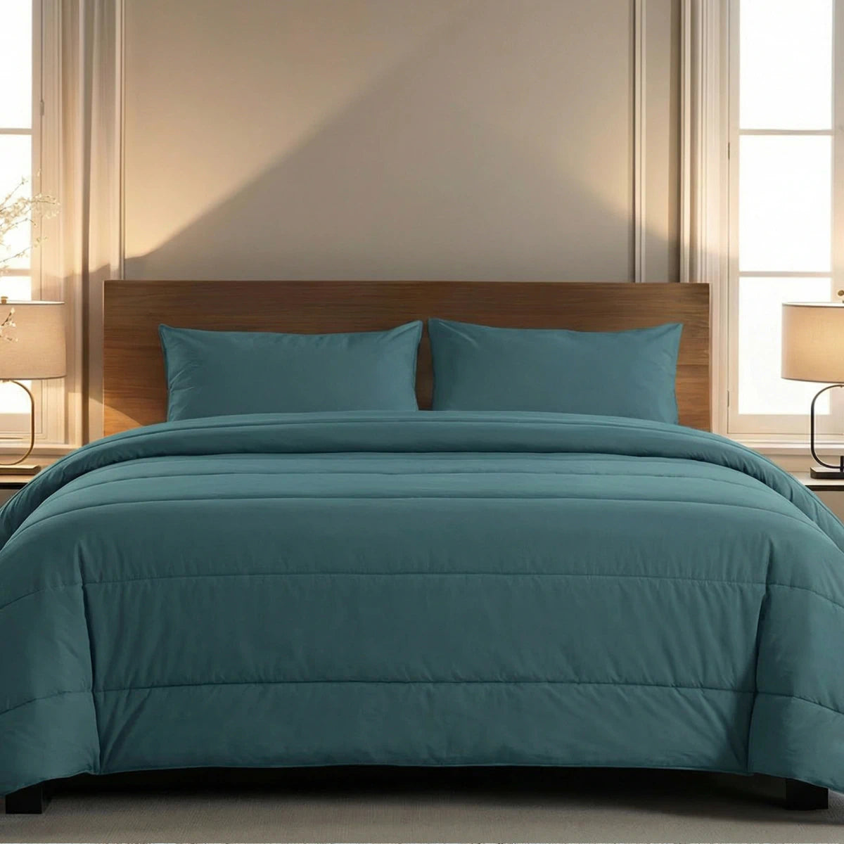 Zelesta Comfort Unie Couette - Vert de Mer