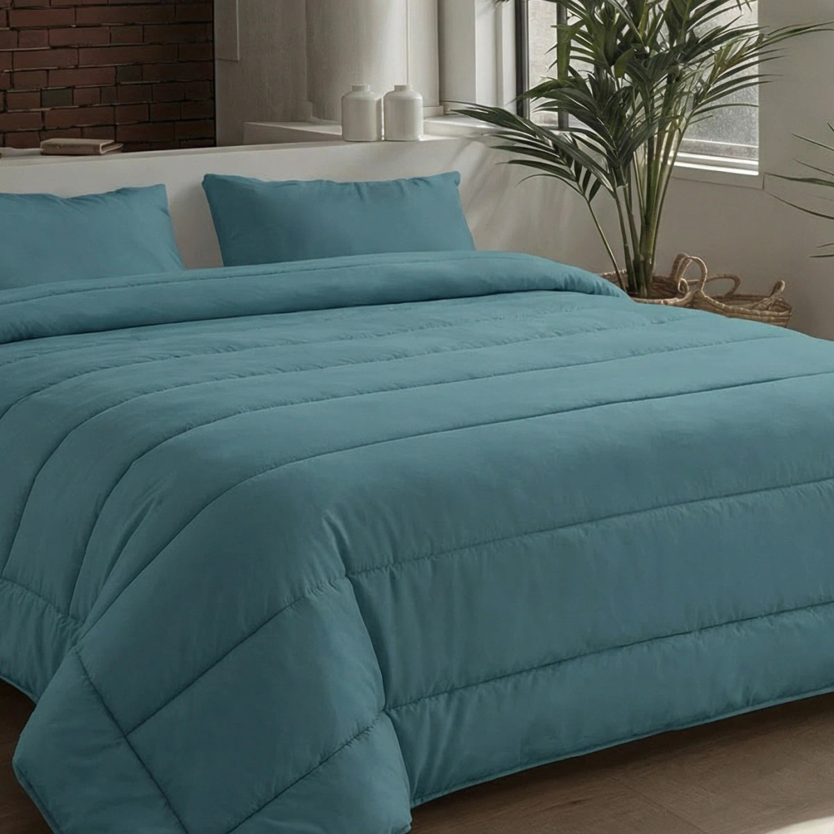 Zelesta Comfort Unie Couette - Vert de Mer