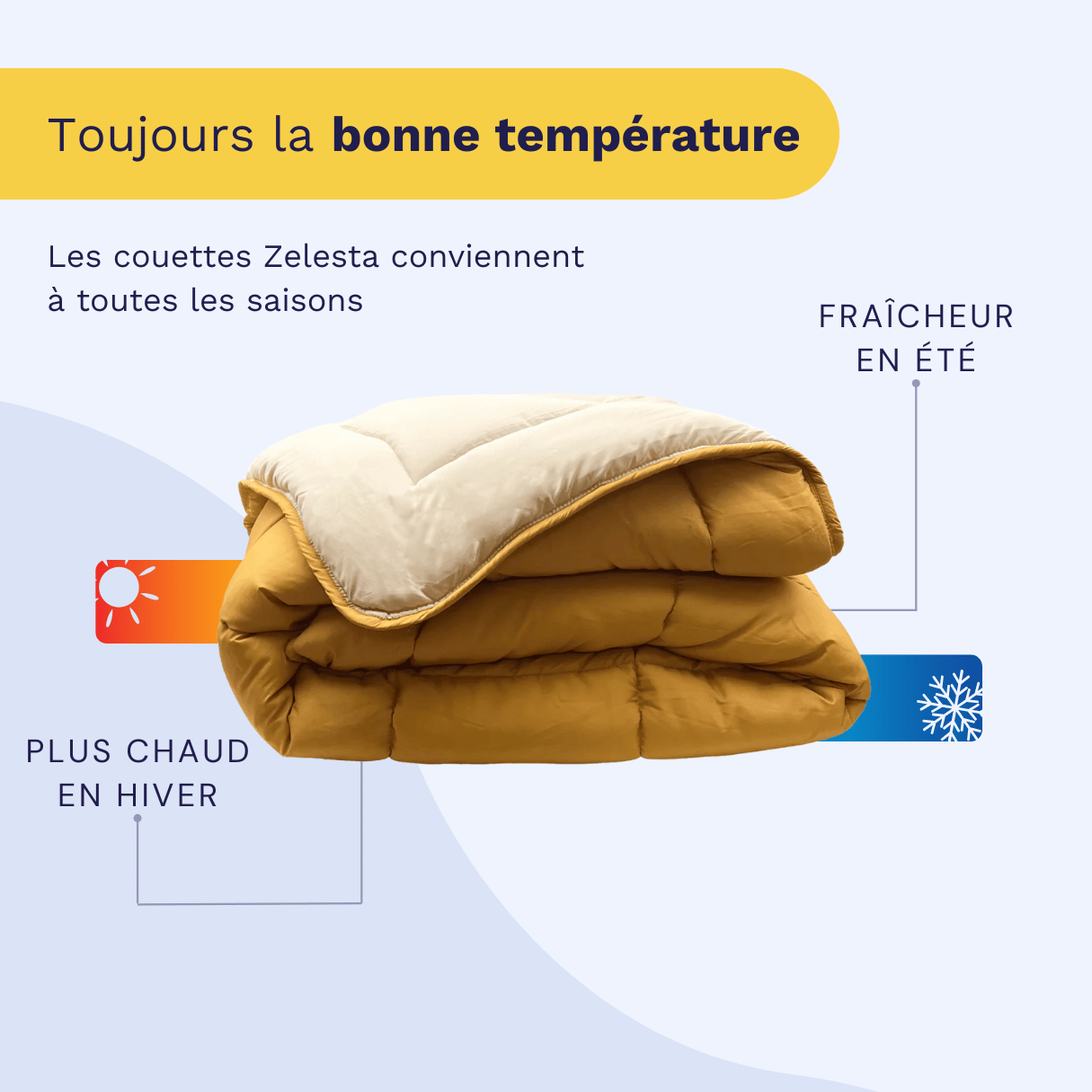 Zelesta Easybed - Jaune ocre & Lin
