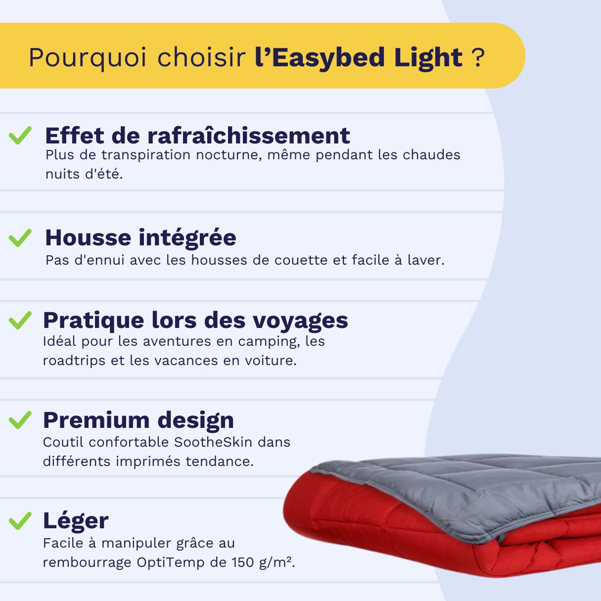 Zelesta Easybed Light - Anthracite & Rouge