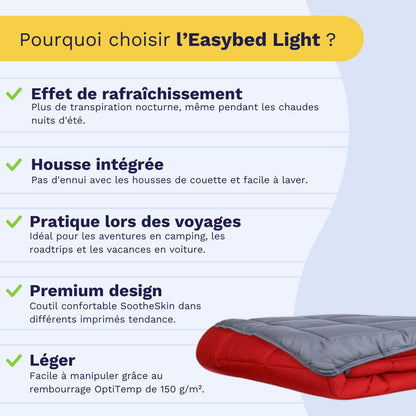 Zelesta Easybed Light - Anthracite & Rouge