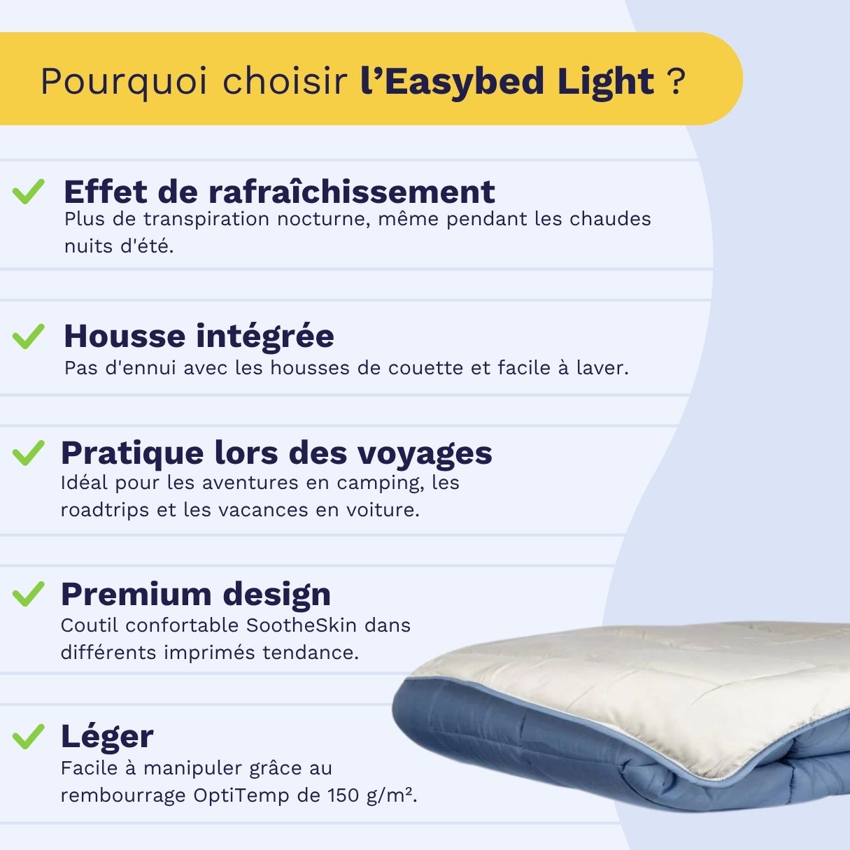 Zelesta Easybed Light - Bleu & Mastic