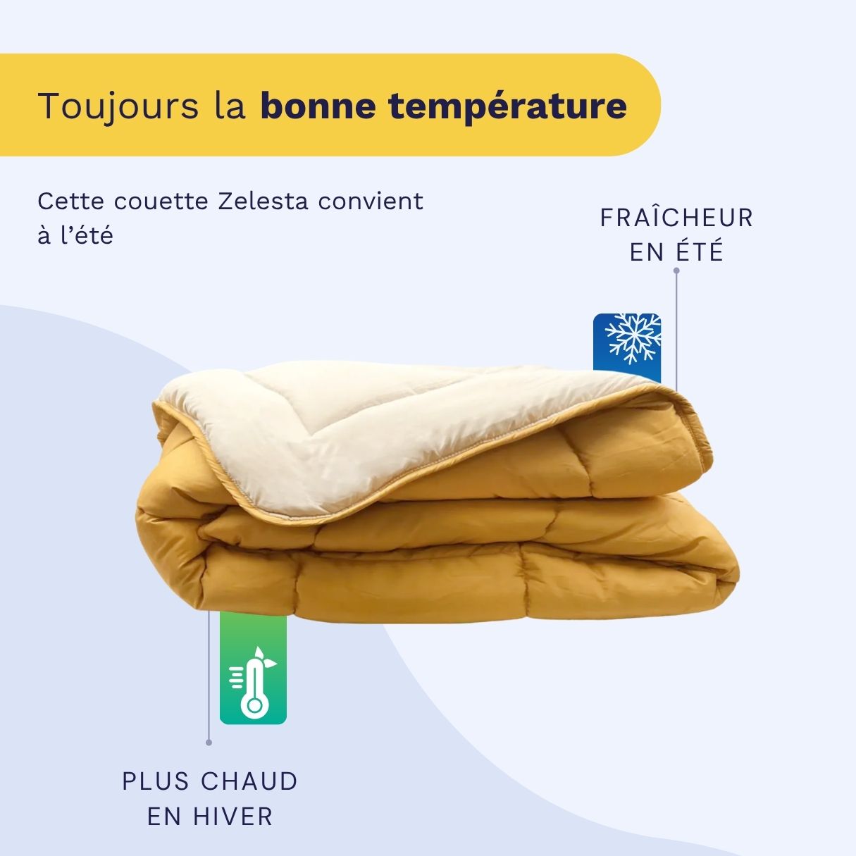 Zelesta Easybed Light - Jaune Ocre & Lin