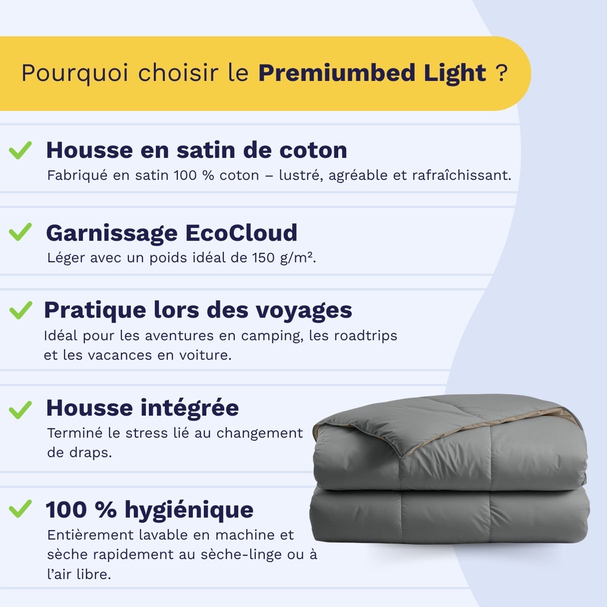 Zelesta Premiumbed Light Coton - Taupe & Anthracite