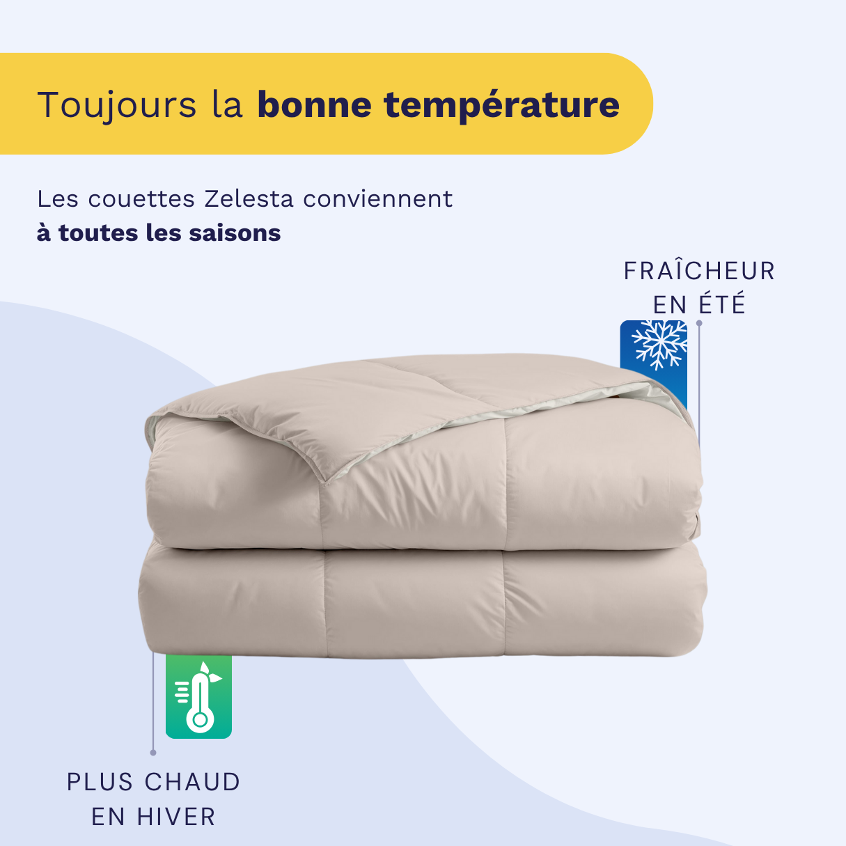 Zelesta Premiumbed Light Coton - Soie & Crème de Noix de Coco