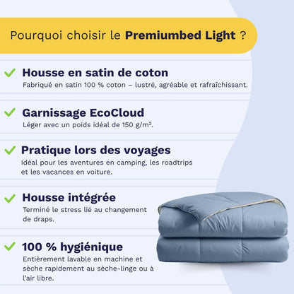 Zelesta Premiumbed Light Coton - Bleu Rêve & Crème