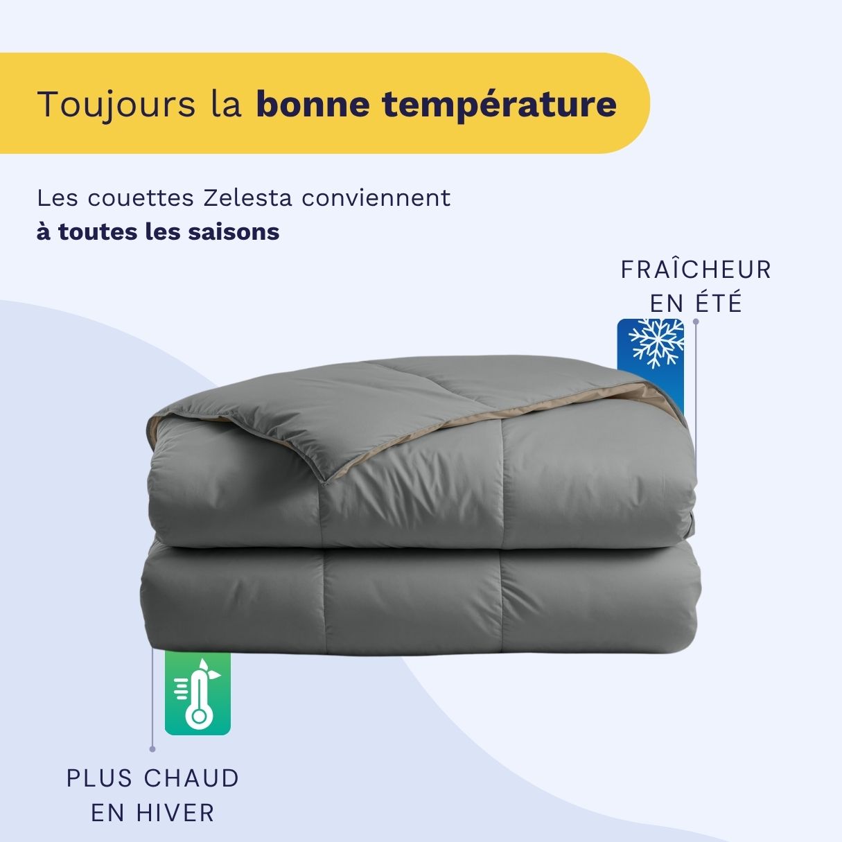 Zelesta Premiumbed Light Coton - Taupe & Anthracite
