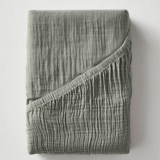 Mousseline Drap-Housse Vert