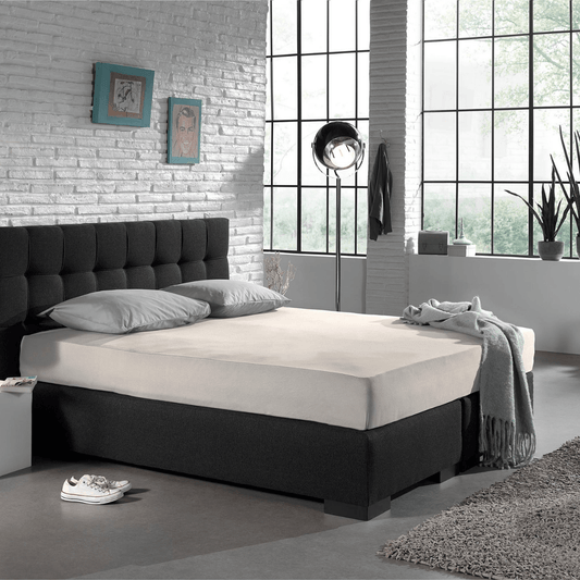 Hoeslaken Enkel Jersey Creme Luxe Hotelkwaliteit