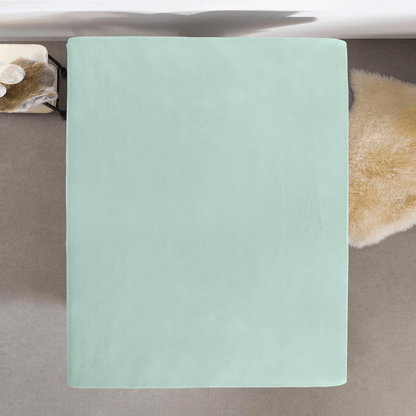       Hoeslaken Enkel Jersey Pastel Blauw Makkelijk Voorkomt Zweten