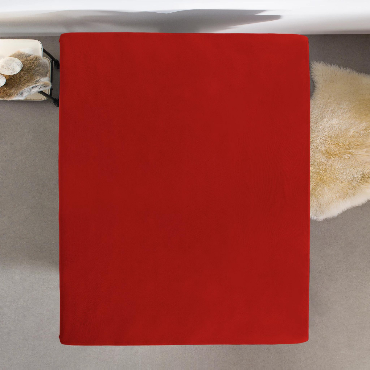  Zelesta Hoeslaken Enkel Jersey Rood Katoen Comfortabele Nachtrust