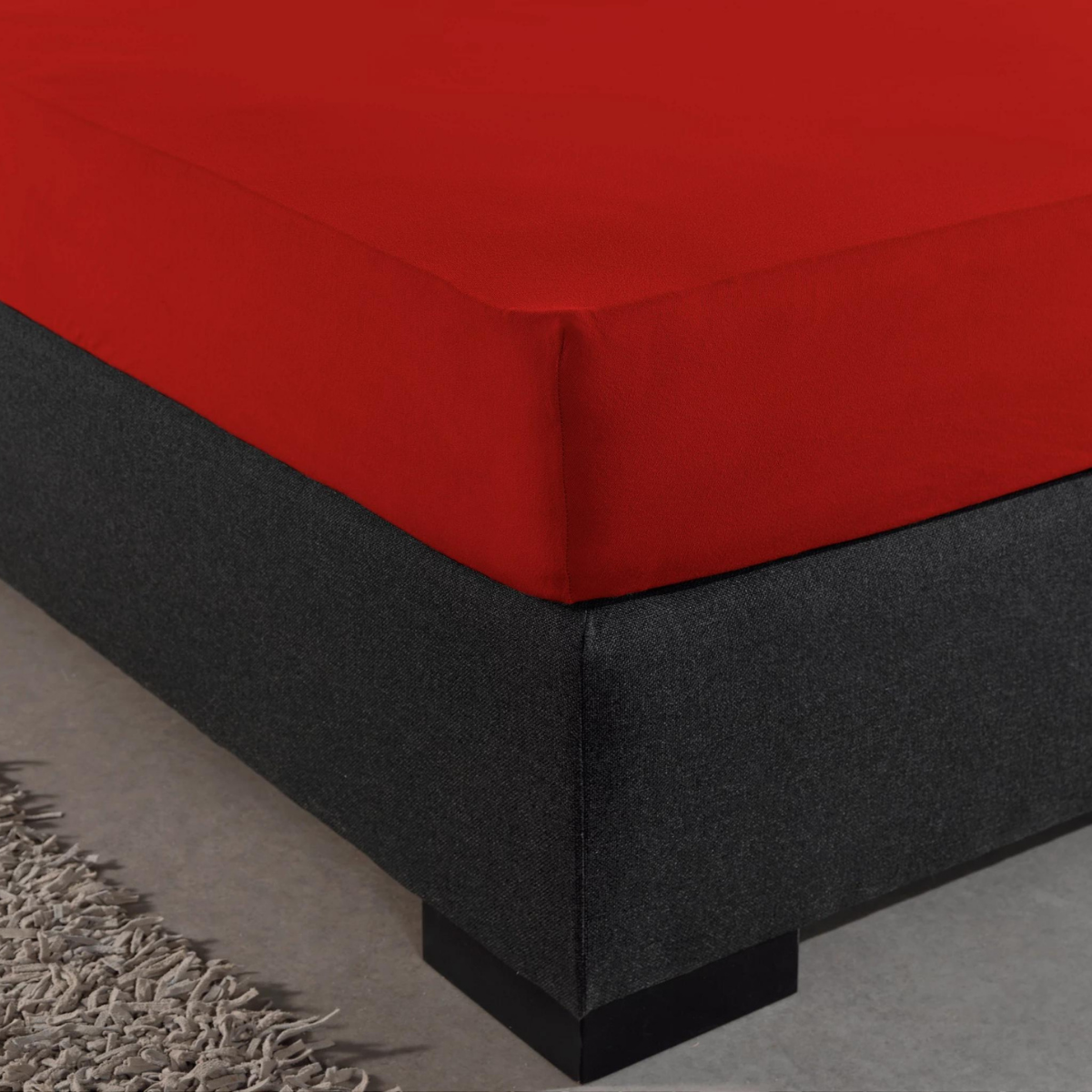 Drap-housse Single Jersey Rouge