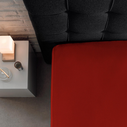  Zelesta Hoeslaken Enkel Jersey Rood Katoen Comfortabele Nachtrust