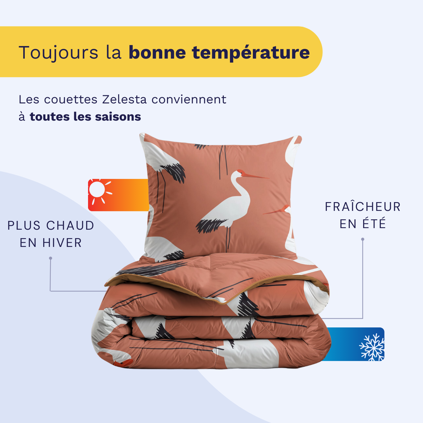 Zelesta Kiddybed Coton - Grue d'Ocre