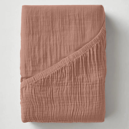 Mousseline Drap-Housse - Rose Poudré