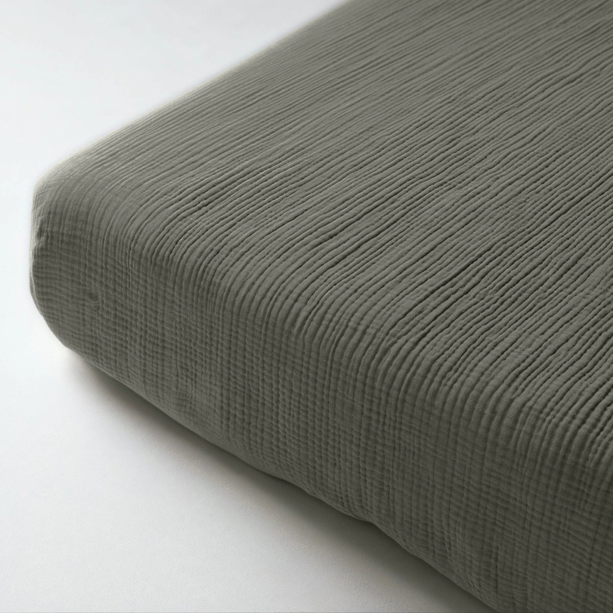 Drap-Housse Mousseline - Gris-Vert