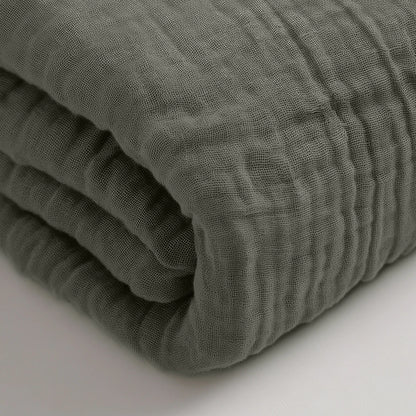 Drap-Housse Mousseline - Gris-Vert