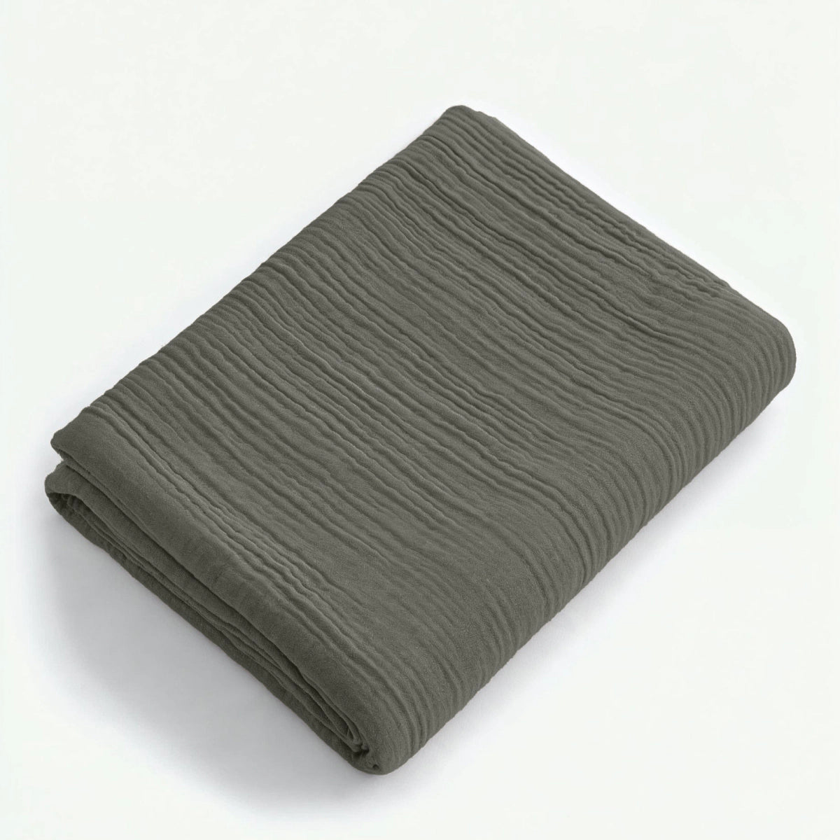 Drap-Housse Mousseline - Gris-Vert