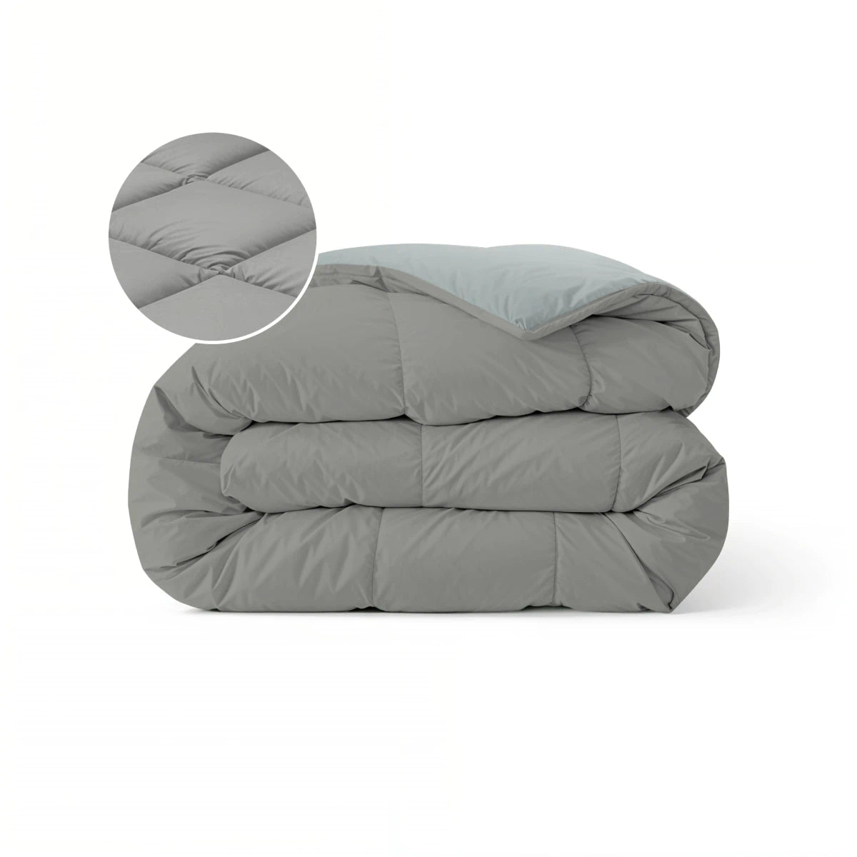 Zelesta Pure Duo Couette Été Coton - Gris Foncé & Gris Clair