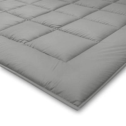 Zelesta Pure Duo Couette Été Coton - Gris Foncé & Gris Clair
