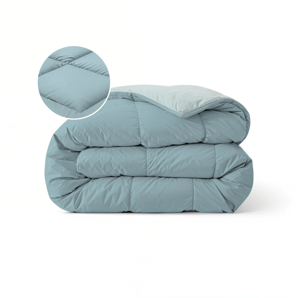 Zelesta Pure Duo Couette Été Coton - Bleu Gris & Bleu Clair