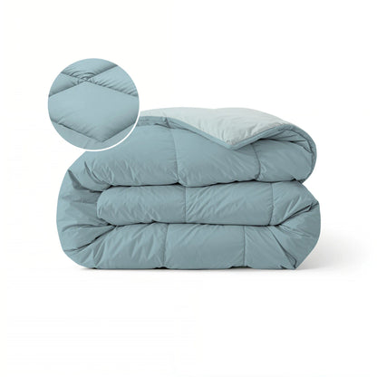 Zelesta Pure Duo Couette Été Coton - Bleu Gris & Bleu Clair